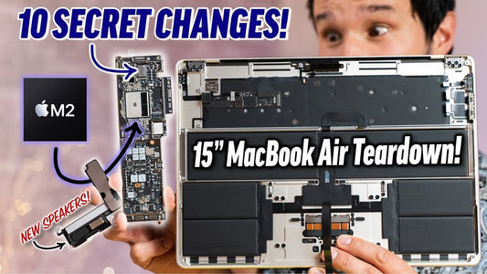 Apple 15-inch MacBook Air disassembly: 256GB basic model with single NAND chip, affecting read and write performance