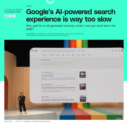 Google search integrates AI function, which is criticized by roast for being slow and lengthy